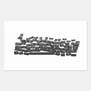 Sticker Rectangulaire clavier dyslexie clavier ordinateur lettre bouton 