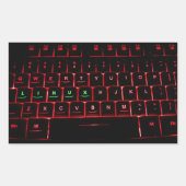 Sticker Rectangulaire Clavier Linux (Devant)