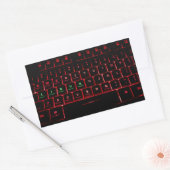 Sticker Rectangulaire Clavier Linux (Enveloppe)