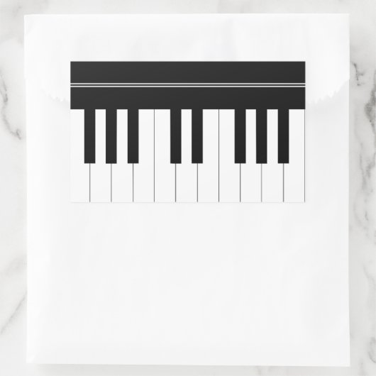 Sticker Rectangulaire Clavier pour piano (Sac)