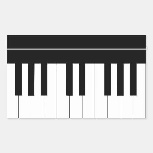 Sticker Rectangulaire Clavier pour piano (Devant)