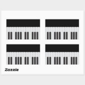 Sticker Rectangulaire Clavier pour piano (Feuille)