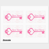 Sticker Rectangulaire Clé du coeur de la Couronne (Feuille)
