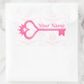 Sticker Rectangulaire Clé du coeur de la Couronne (Sac)