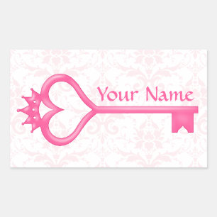 Sticker Rectangulaire Clé du coeur de la Couronne