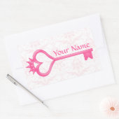 Sticker Rectangulaire Clé du coeur de la Couronne (Enveloppe)