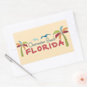 Sticker Rectangulaire Clearwater Beach Floride artsy palms (Enveloppe)