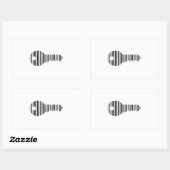 Sticker Rectangulaire Clés code-barres modèle de conception de code-barr (Feuille)