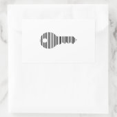 Sticker Rectangulaire Clés code-barres modèle de conception de code-barr (Sac)