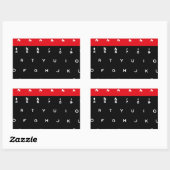 Sticker Rectangulaire Clés de clavier Micro BBC (Feuille)