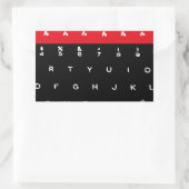Sticker Rectangulaire Clés de clavier Micro BBC (Sac)