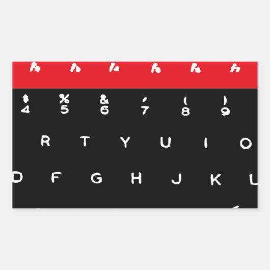 Sticker Rectangulaire Clés de clavier Micro BBC (Devant)