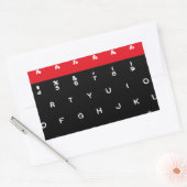 Sticker Rectangulaire Clés de clavier Micro BBC (Enveloppe)