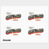 Sticker Rectangulaire Cleveland Ohio (Feuille)