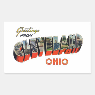 Sticker Rectangulaire Cleveland Ohio
