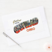 Sticker Rectangulaire Cleveland Ohio (Enveloppe)