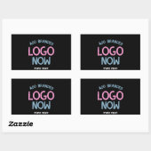 STICKER RECTANGULAIRE CLIENT SIMPLE CONTEMPORAIN PROPRE NOIR MODE (Feuille)