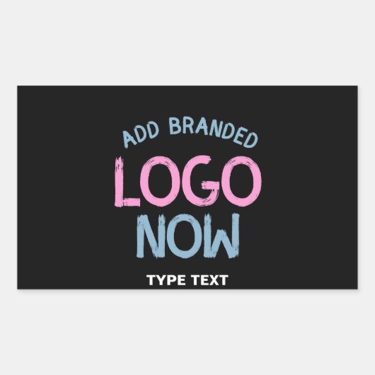 STICKER RECTANGULAIRE CLIENT SIMPLE CONTEMPORAIN PROPRE NOIR MODE (Devant)