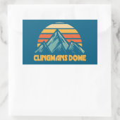 Sticker Rectangulaire Clingmans Dome Retro Turquoise (Sac)