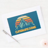 Sticker Rectangulaire Clingmans Dome Retro Turquoise (Enveloppe)