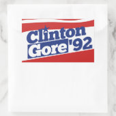 Sticker Rectangulaire Clinton Gore 92 (Sac)