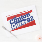 Sticker Rectangulaire Clinton Gore 92 (Enveloppe)