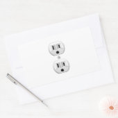 Sticker Rectangulaire Cliquer sur le bouchon électrique pour Customiser  (Enveloppe)