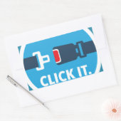 Sticker Rectangulaire Cliquez dessus. Point. Signal de ceinture de sécur (Enveloppe)