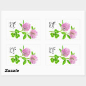 Sticker Rectangulaire Clocher rose (Feuille)