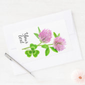 Sticker Rectangulaire Clocher rose (Enveloppe)