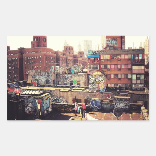 Sticker Rectangulaire Cloches et graffitis (Devant)