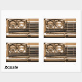 Sticker Rectangulaire Closeuse-phare de voiture classique (Feuille)