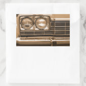 Sticker Rectangulaire Closeuse-phare de voiture classique (Sac)