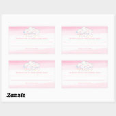 Sticker Rectangulaire Cloud baby sprincier rose livre de ciel concours (Feuille)
