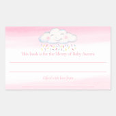 Sticker Rectangulaire Cloud baby sprincier rose livre de ciel concours (Devant)