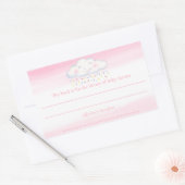 Sticker Rectangulaire Cloud baby sprincier rose livre de ciel concours (Enveloppe)