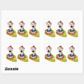 Sticker Rectangulaire Clown carnavalesque (Feuille)