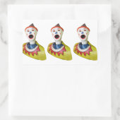 Sticker Rectangulaire Clown carnavalesque (Sac)