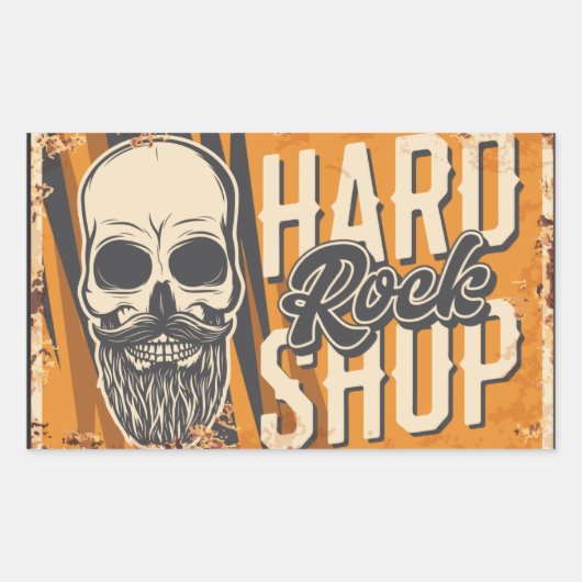 Sticker Rectangulaire Club de musique (Devant)