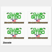 Sticker Rectangulaire Club Gitmo : Waterboard toute l'année ! (Feuille)