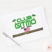 Sticker Rectangulaire Club Gitmo : Waterboard toute l'année ! (Enveloppe)