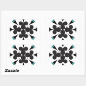 Sticker Rectangulaire Clubs (Feuille)