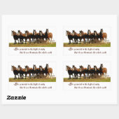 Sticker Rectangulaire Clydesdales (Feuille)