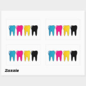 Sticker Rectangulaire CMYK tooth (Feuille)
