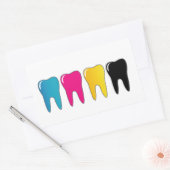 Sticker Rectangulaire CMYK tooth (Enveloppe)