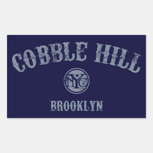 Sticker Rectangulaire Cobble Hill (Devant)