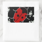 STICKER RECTANGULAIRE COCCINELLE (Sac)