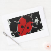 STICKER RECTANGULAIRE COCCINELLE (Enveloppe)