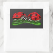 Sticker Rectangulaire Coccinelles  (Sac)