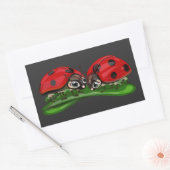 Sticker Rectangulaire Coccinelles  (Enveloppe)